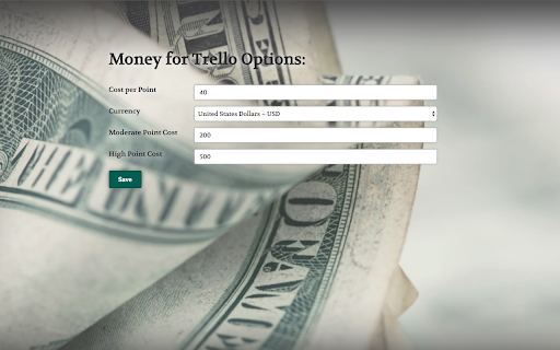 Money for Trello  from Chrome web store to be run with OffiDocs Chromium online