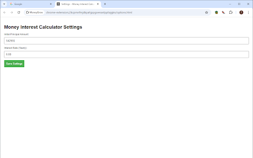 MoneyGrow  from Chrome web store to be run with OffiDocs Chromium online