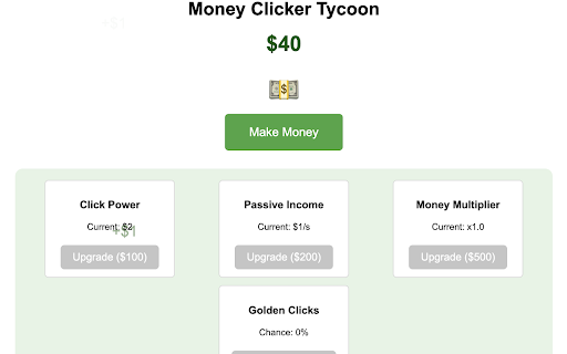 Money Tycoon  from Chrome web store to be run with OffiDocs Chromium online