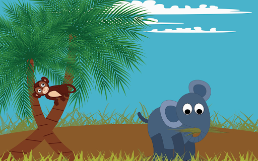 Monkey and elephant  from Chrome web store to be run with OffiDocs Chromium online