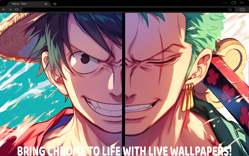 Monkey D. Luffy  Roronoa Zoro Dual Live Wallpaper  from Chrome web store to be run with OffiDocs Chromium online