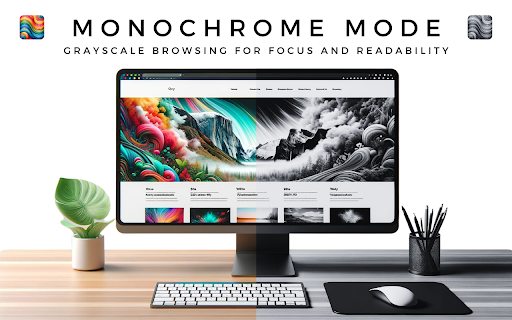 Monochrome Mode: Grayscale browsing  from Chrome web store to be run with OffiDocs Chromium online