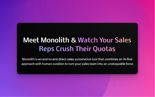 Monolith: Helper  from Chrome web store to be run with OffiDocs Chromium online