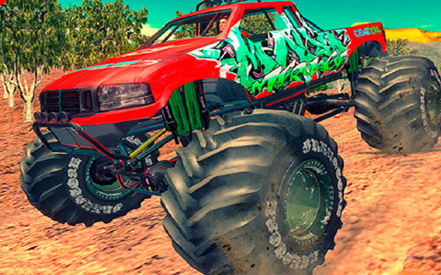 OffiDocs Chromium 온라인으로 실행되는 Chrome 웹 스토어의 Monster 4x4 Offroad Jeep Stunt Racing 2019