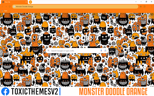 Monster Doodle | Orange  from Chrome web store to be run with OffiDocs Chromium online