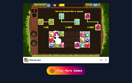 Monster Duo Game Connect Tiles and Revive the Mystical Forest!  from Chrome web store to be run with OffiDocs Chromium online