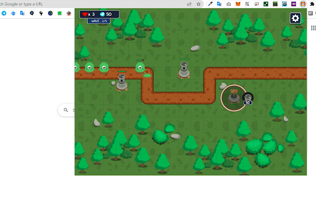 Monster Rush (Tower Defense)  from Chrome web store to be run with OffiDocs Chromium online