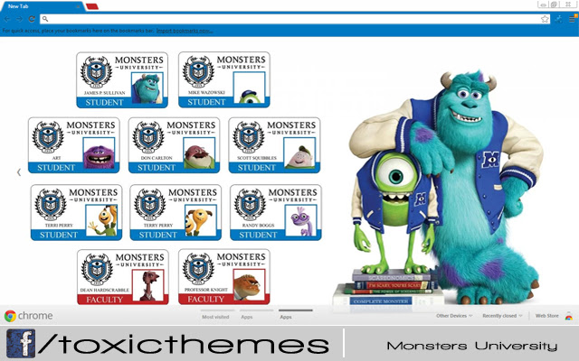 Monsters University mula sa Chrome web store na tatakbo sa OffiDocs Chromium online