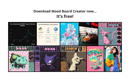 Mood Board Creator  from Chrome web store to be run with OffiDocs Chromium online