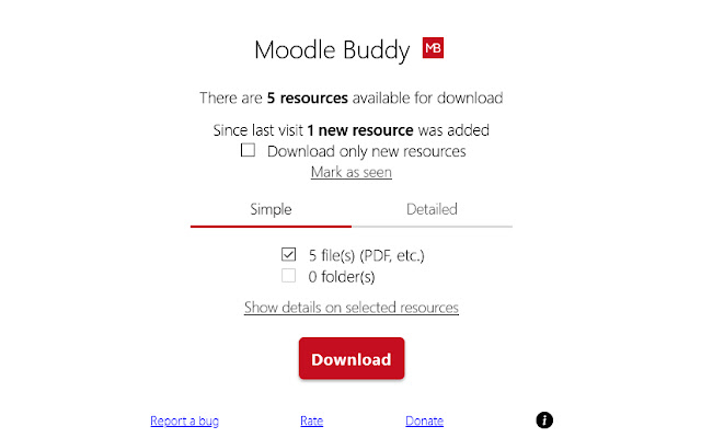 Moodle Buddy  from Chrome web store to be run with OffiDocs Chromium online