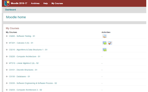 Moodle Fixer  from Chrome web store to be run with OffiDocs Chromium online