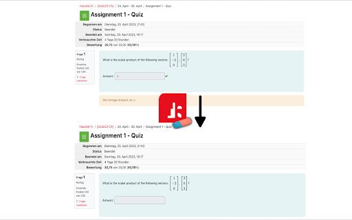 Moodle Quiz Hider  from Chrome web store to be run with OffiDocs Chromium online