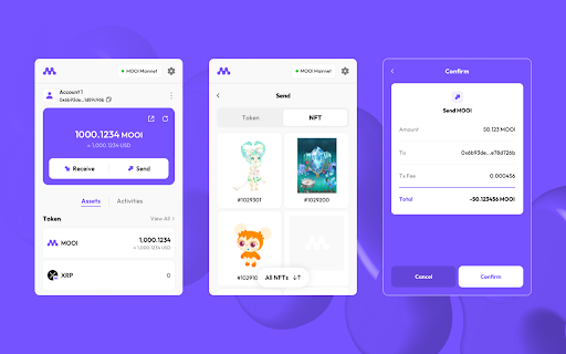 MOOI Wallet  from Chrome web store to be run with OffiDocs Chromium online