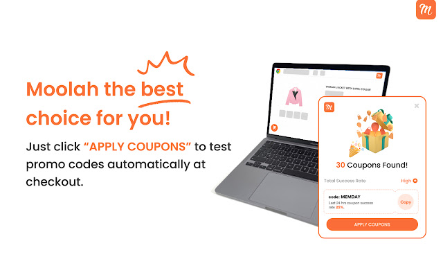 Moolah Automatic Coupon Hunter  from Chrome web store to be run with OffiDocs Chromium online
