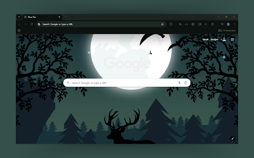 Moonlit Forest Silhouette  from Chrome web store to be run with OffiDocs Chromium online