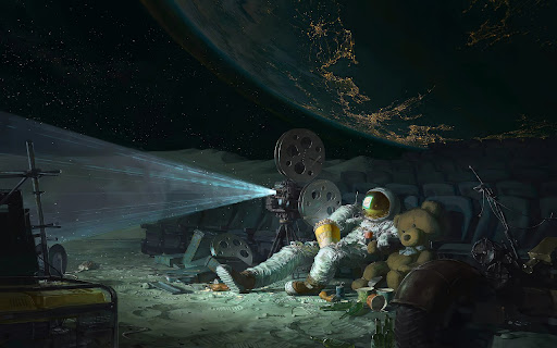 Moonlit Movie Night  from Chrome web store to be run with OffiDocs Chromium online