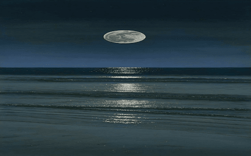 Moonlit night sea wallpaper  from Chrome web store to be run with OffiDocs Chromium online