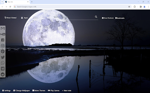 Moon Wallpaper  from Chrome web store to be run with OffiDocs Chromium online