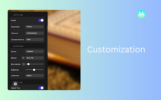 Mooslem° Startpage  from Chrome web store to be run with OffiDocs Chromium online