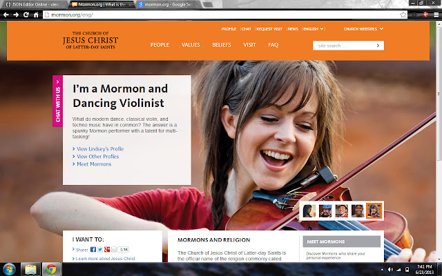 Mormon.org  from Chrome web store to be run with OffiDocs Chromium online