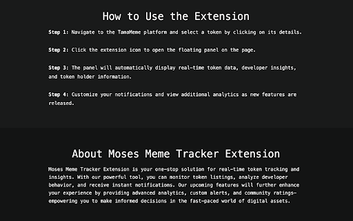 Moses Meme Tracker  from Chrome web store to be run with OffiDocs Chromium online