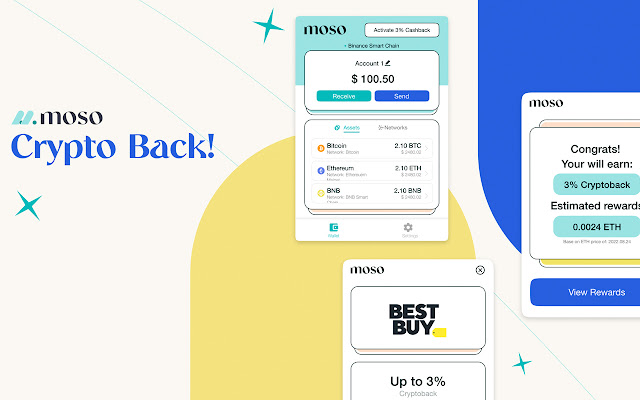Moso: Shop and Earn Crypto  from Chrome web store to be run with OffiDocs Chromium online