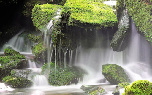 Moss waterfall  from Chrome web store to be run with OffiDocs Chromium online