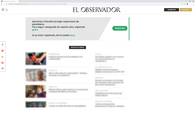 Mostrar contenido de El Observador  from Chrome web store to be run with OffiDocs Chromium online
