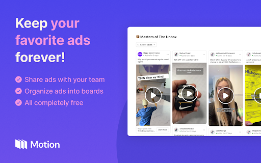 Motion Ship more winning ads  from Chrome web store to be run with OffiDocs Chromium online