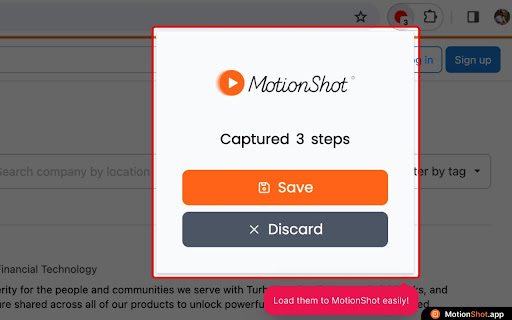 Motion Shot Informative screen guides  tutorials!  from Chrome web store to be run with OffiDocs Chromium online