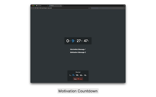 Motivation Countdown  from Chrome web store to be run with OffiDocs Chromium online