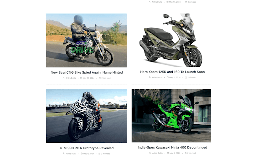 MotoMotar Check Latest Bike and Car News, Launches, Models, on road Price  from Chrome web store to be run with OffiDocs Chromium online