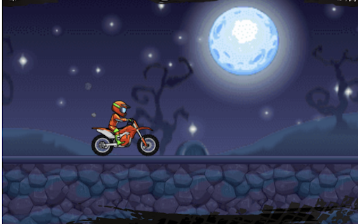 Moto x3m Spooky Land Game  from Chrome web store to be run with OffiDocs Chromium online