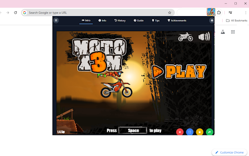 Moto X3M Unblocked Game  from Chrome web store to be run with OffiDocs Chromium online