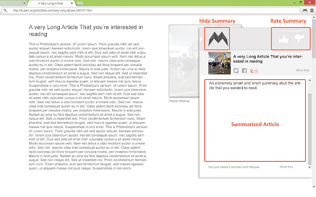 Moujaz Summary  from Chrome web store to be run with OffiDocs Chromium online