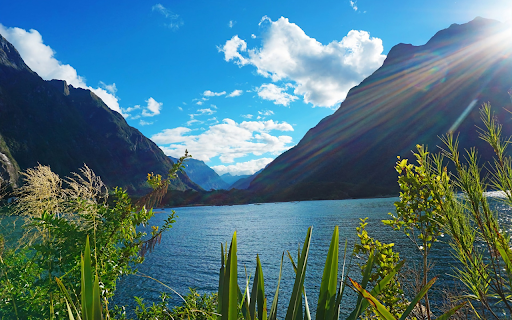 Mountain and river scene  from Chrome web store to be run with OffiDocs Chromium online