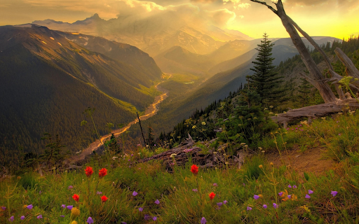 Mountainous Landscape at Sunset  from Chrome web store to be run with OffiDocs Chromium online