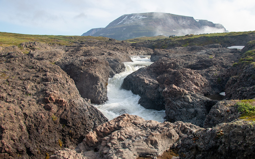 Mountains and streams of water  from Chrome web store to be run with OffiDocs Chromium online