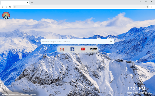 Mountains Tab  from Chrome web store to be run with OffiDocs Chromium online
