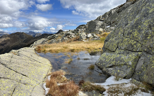 Mountains, water and grass  from Chrome web store to be run with OffiDocs Chromium online