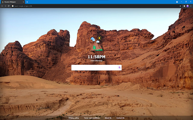 Mountain Wallpaper  from Chrome web store to be run with OffiDocs Chromium online