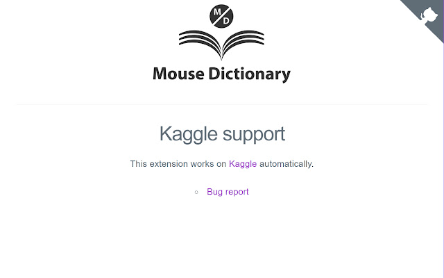 Mouse Dictionary Kaggle Support  from Chrome web store to be run with OffiDocs Chromium online