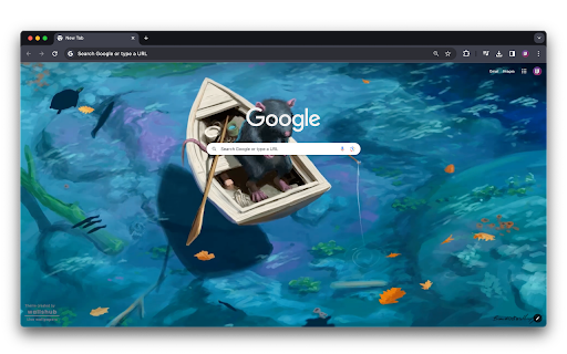Mouse on the Lake with Unique Fishing Scene  from Chrome web store to be run with OffiDocs Chromium online