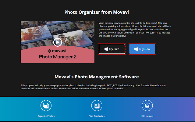 Movavi Photo Manager  from Chrome web store to be run with OffiDocs Chromium online