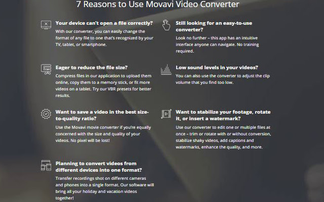 Movavi Video Converter  from Chrome web store to be run with OffiDocs Chromium online