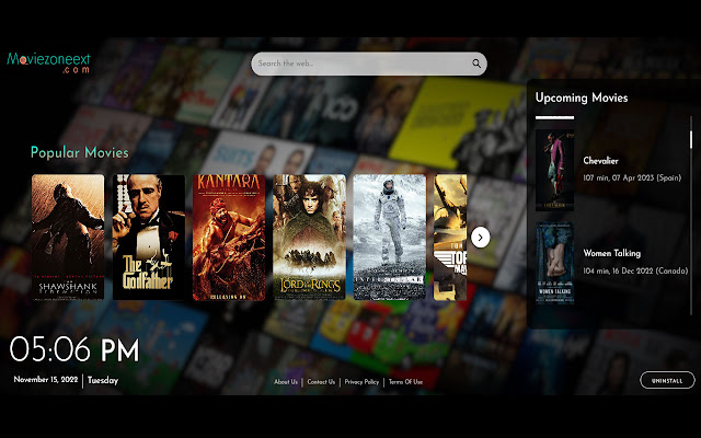 Movie Zone  from Chrome web store to be run with OffiDocs Chromium online