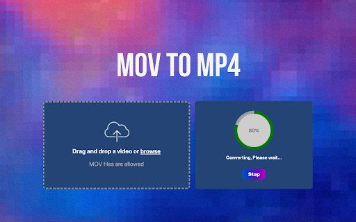 MOV to MP4  from Chrome web store to be run with OffiDocs Chromium online