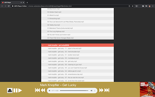 MP3 Player Online – LastPlayer.Online  from Chrome web store to be run with OffiDocs Chromium online