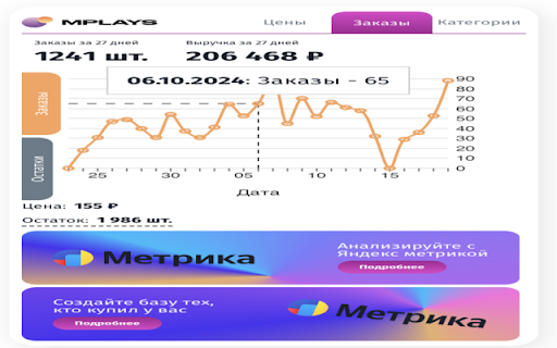 Mplays analytics  from Chrome web store to be run with OffiDocs Chromium online