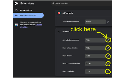 Mr Mute  from Chrome web store to be run with OffiDocs Chromium online